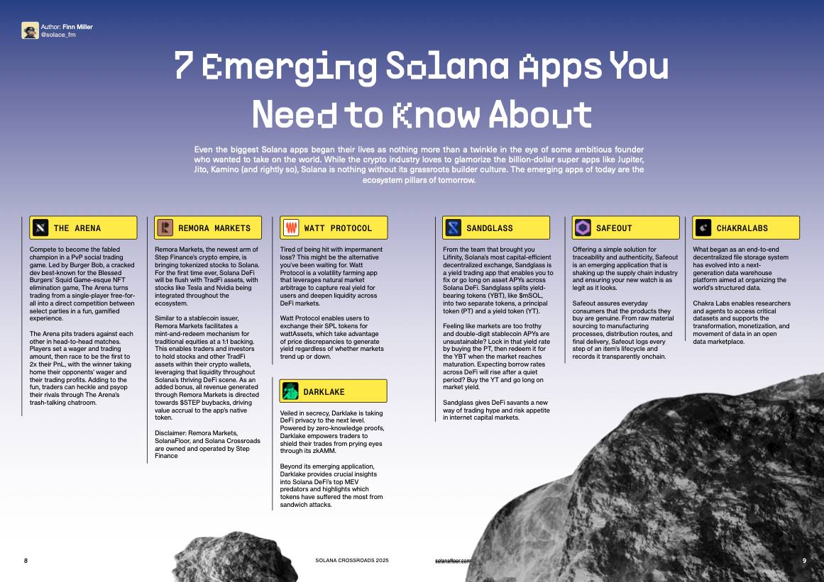 7 ソラナフロア・マガジン 7 Emerging D Apps