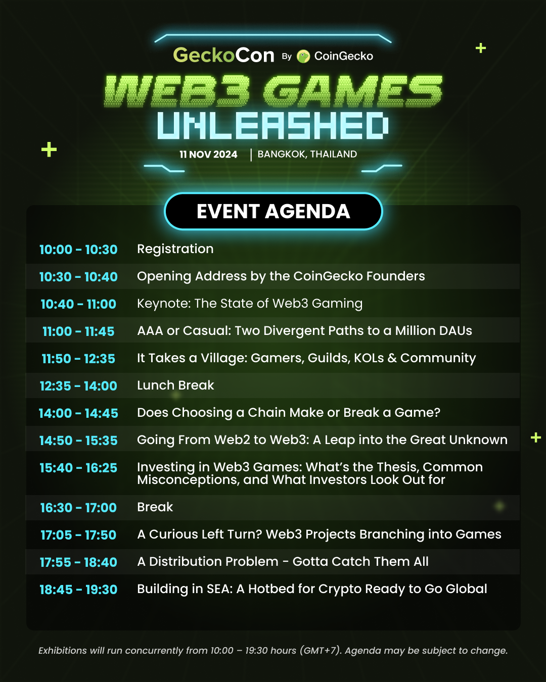 Gecko Con 2024   Event Agenda as of 2 Oct 2024