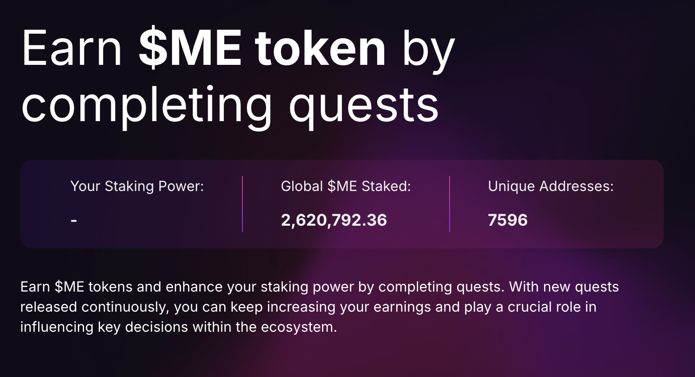 $ME staking