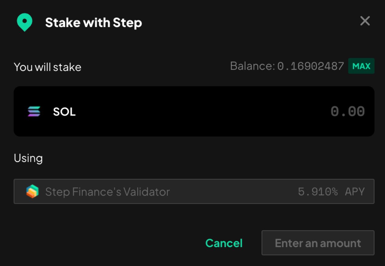 Stake With Step