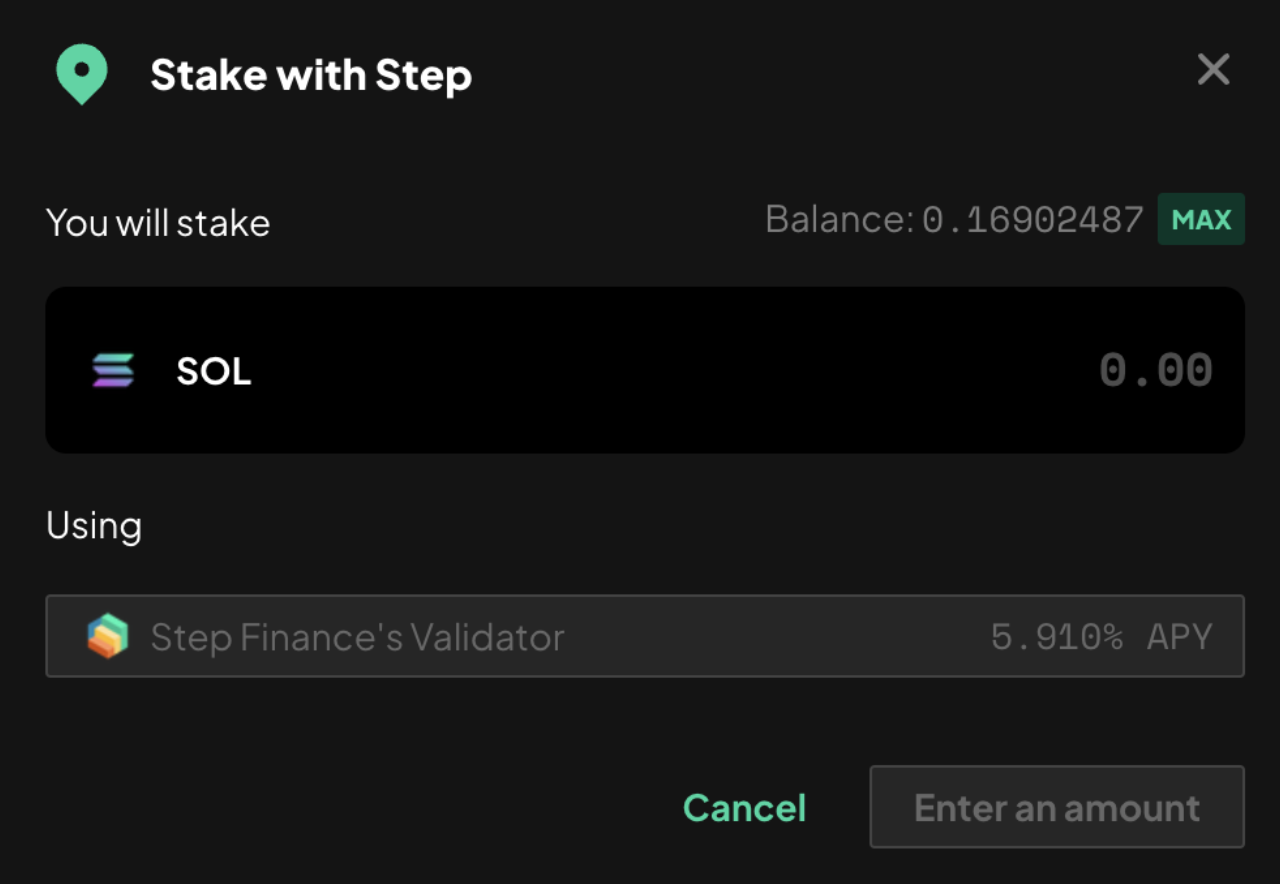 Staking with Step