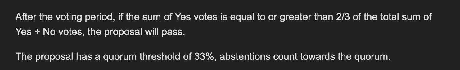 vote conditions